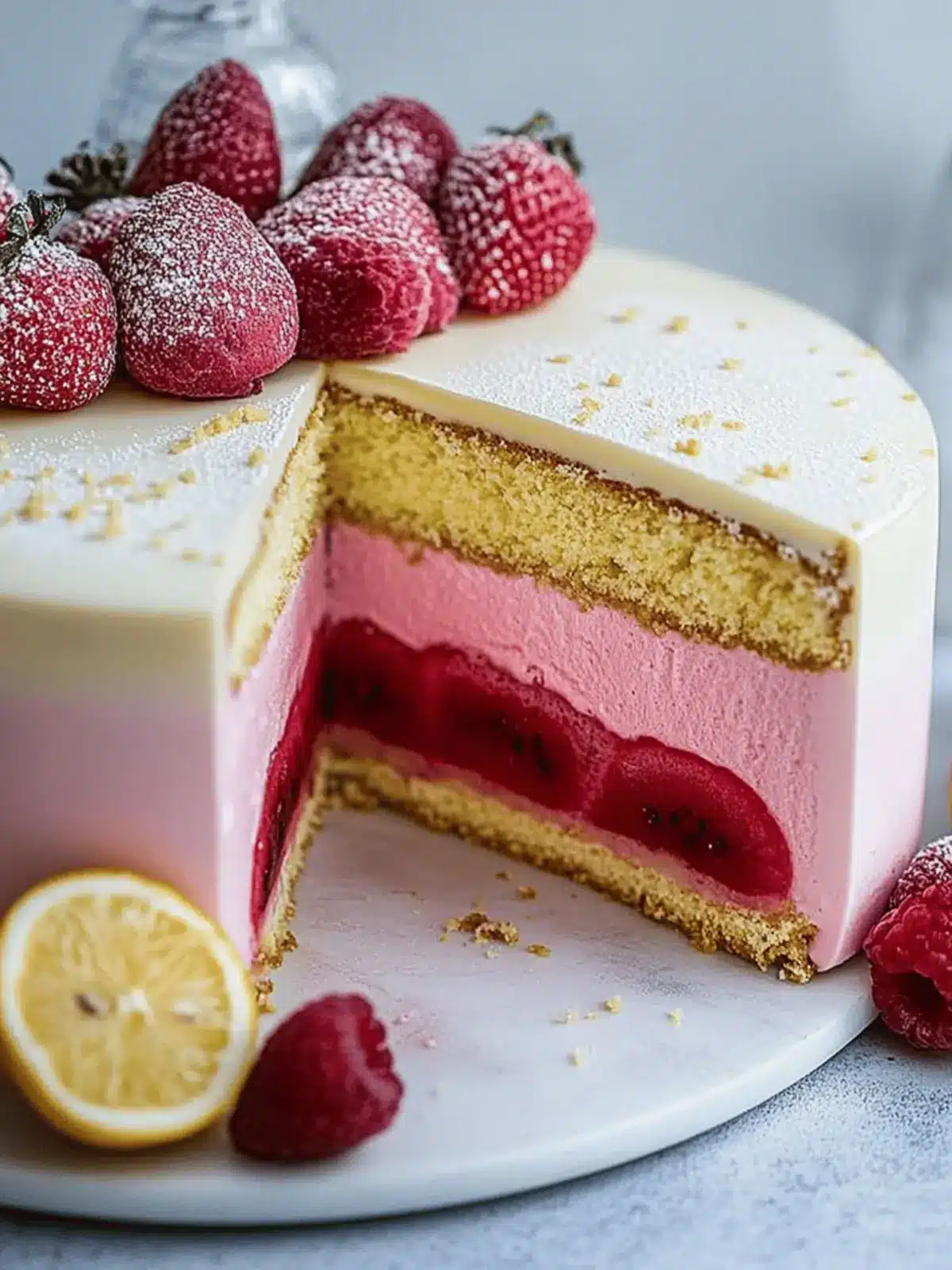 Weißer Schokoladen Himbeer Kuchen einfach gemacht 4 Weißer Schokoladen Himbeer Kuchen