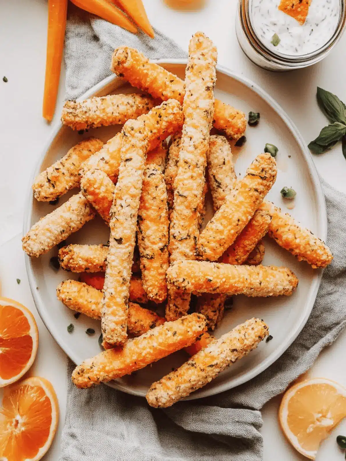 Karotten aus der Heißluftfritteuse