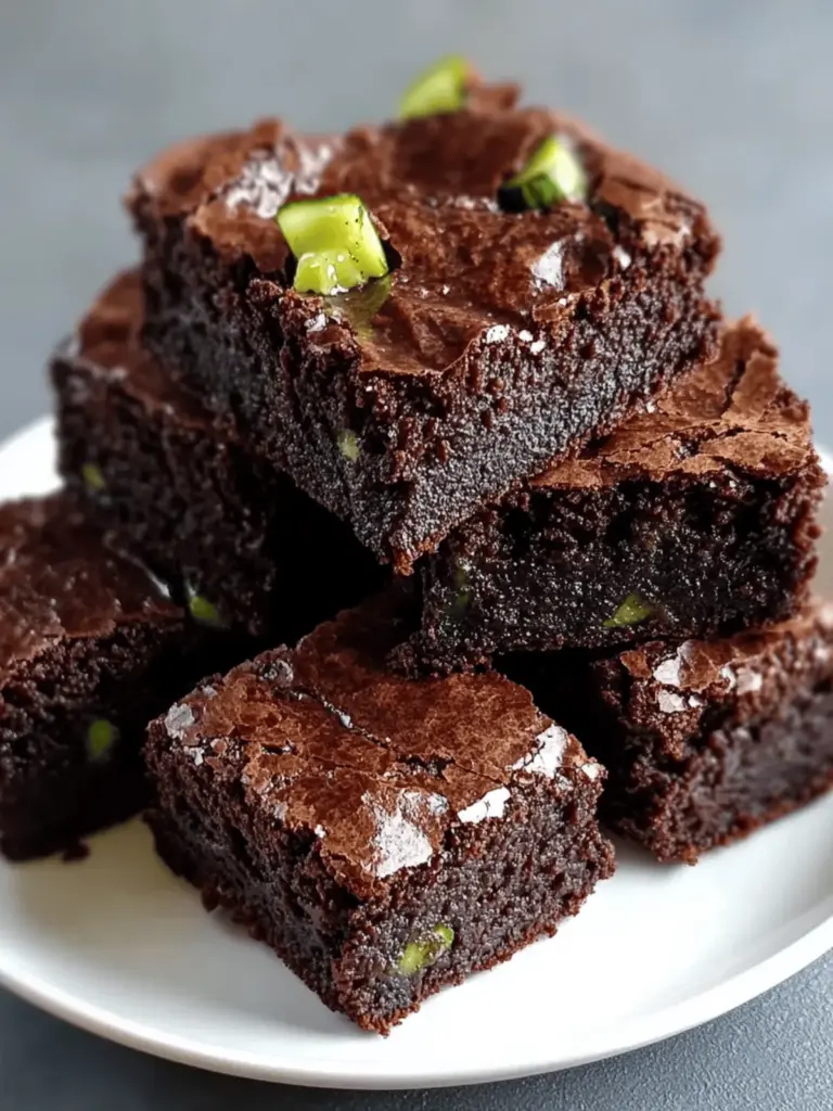 Fudgy Zucchini Schokoladenbrownies