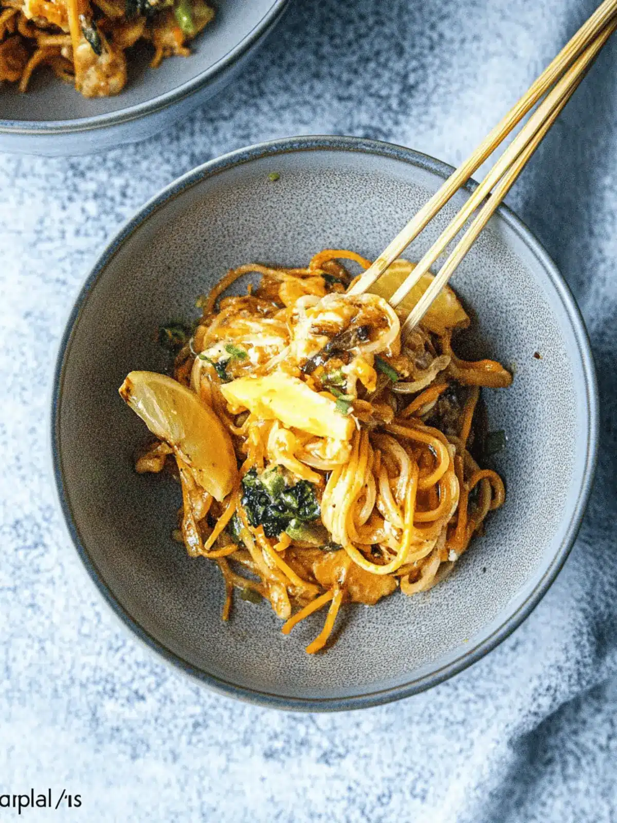 Mie-Nudeln mit Erdnuss-Sauce