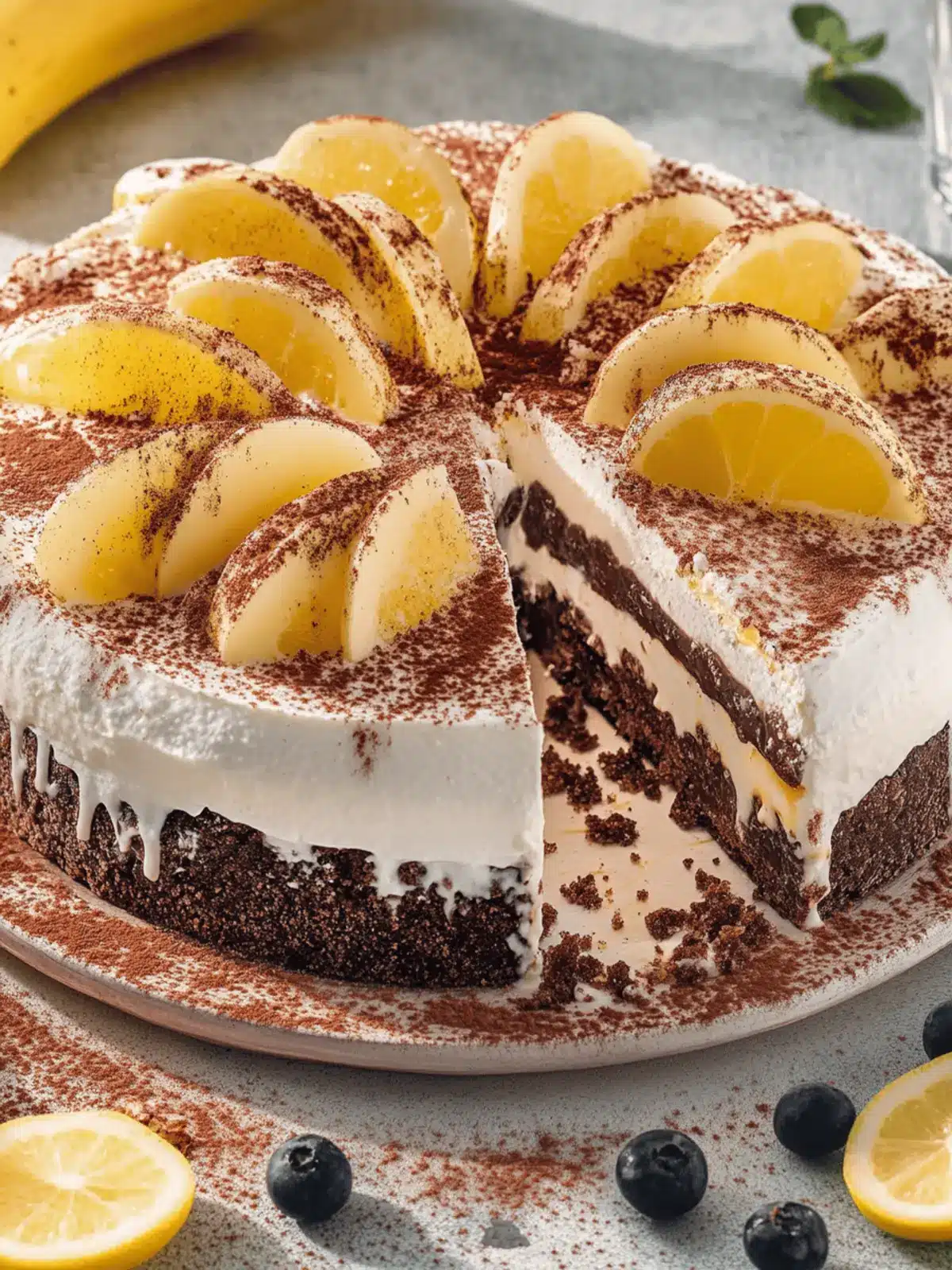 Bananensplitttorte ohne Backen – Vegan und Glutenfrei 3 Bananensplitttorte