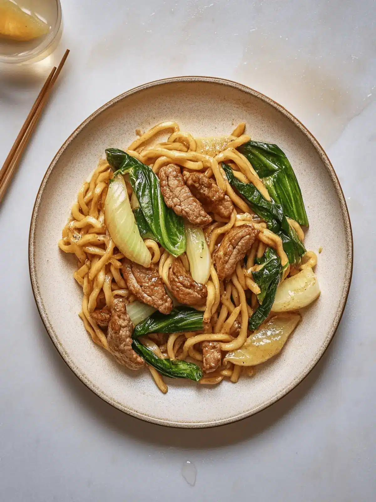 Rindfleisch Udon Pfanne für schnelles Kochen 3 Rindfleisch Udon Pfanne