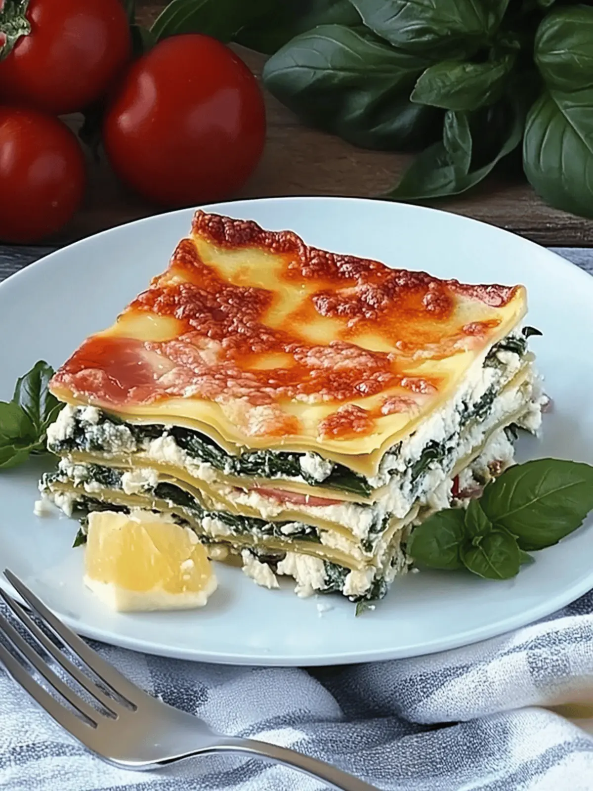 Spinat-Lasagne mit Feta und Tomaten ganz einfach selbstgemacht 4 Spinat-Lasagne mit Feta und Tomaten