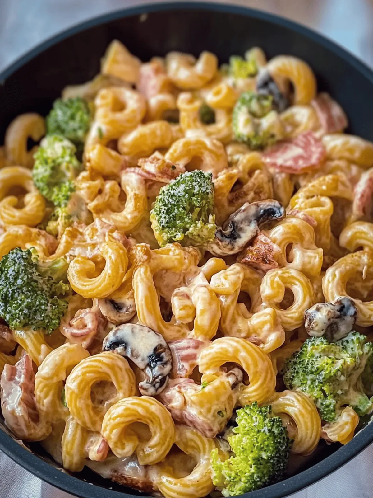Cremige Pasta mit Brokkoli und Speck