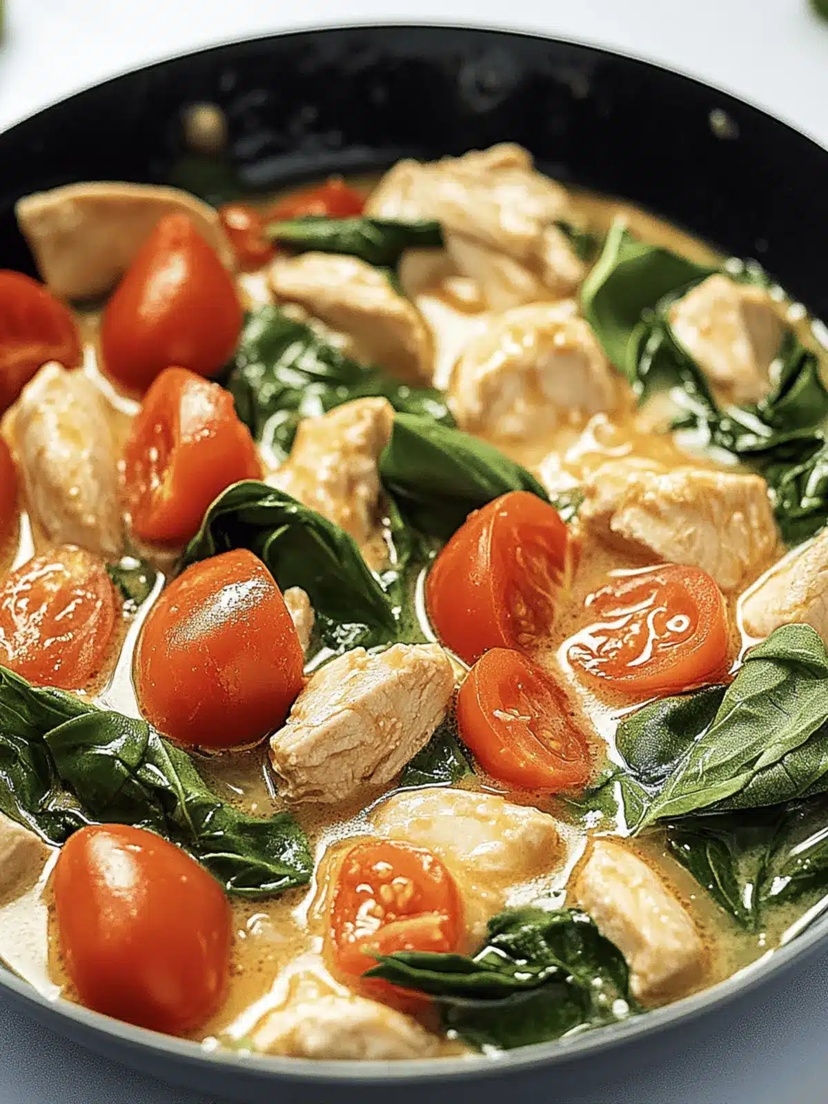 Keto Hähnchen-Spinat-Tomaten-Pfanne ganz schnell genießen 3 Keto Chicken Spinach Tomato Pan