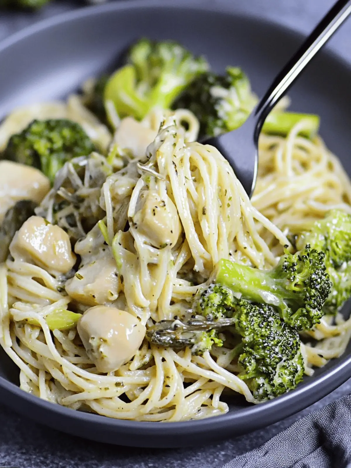 Cremige Hähnchen Brokkoli Pasta für Genießer 4 Cremige Hähnchen Brokkoli Pasta