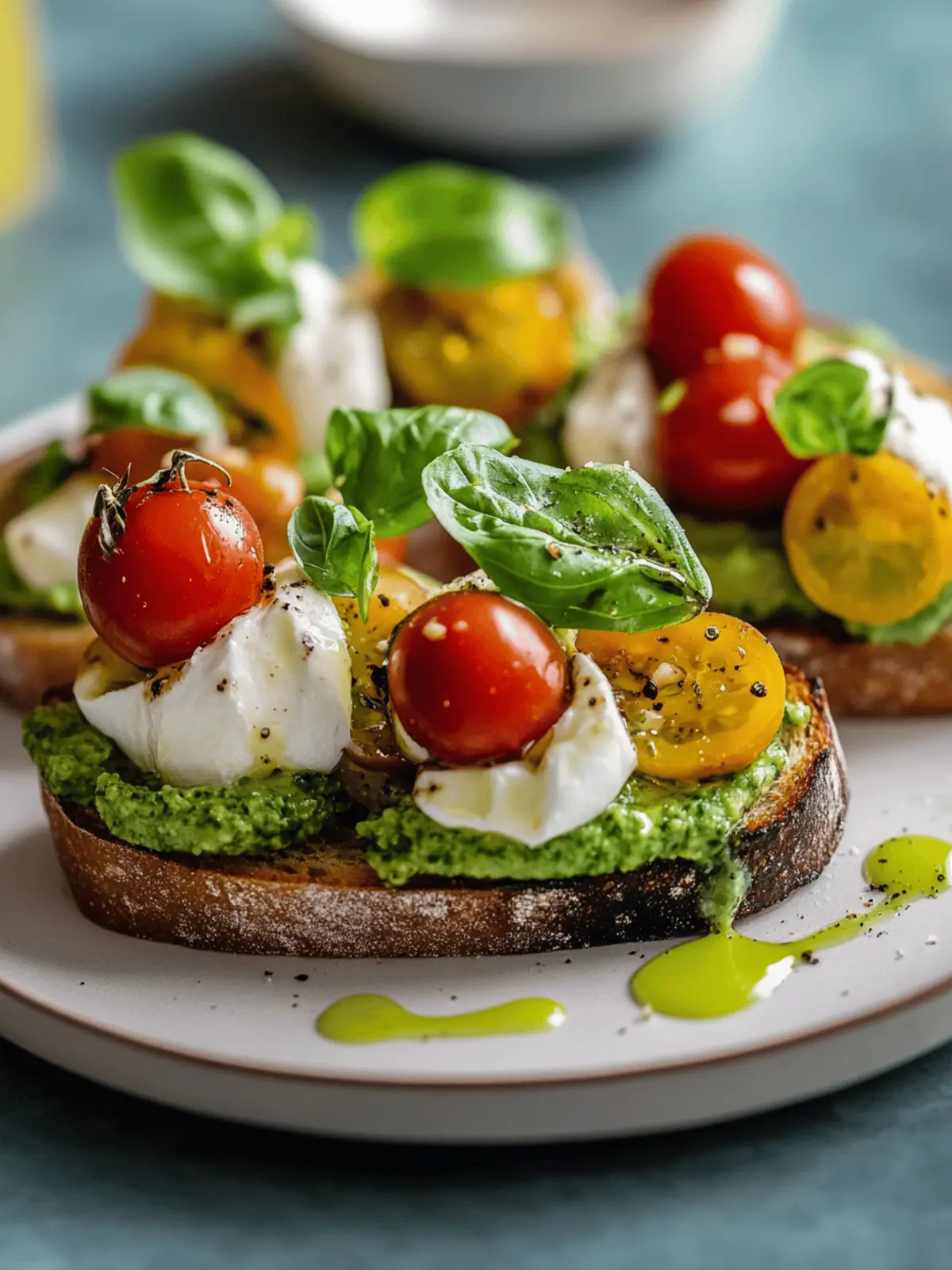 Avocado Burrata Bruschetta für den perfekten Brunch 4 Avocado Burrata Bruschetta