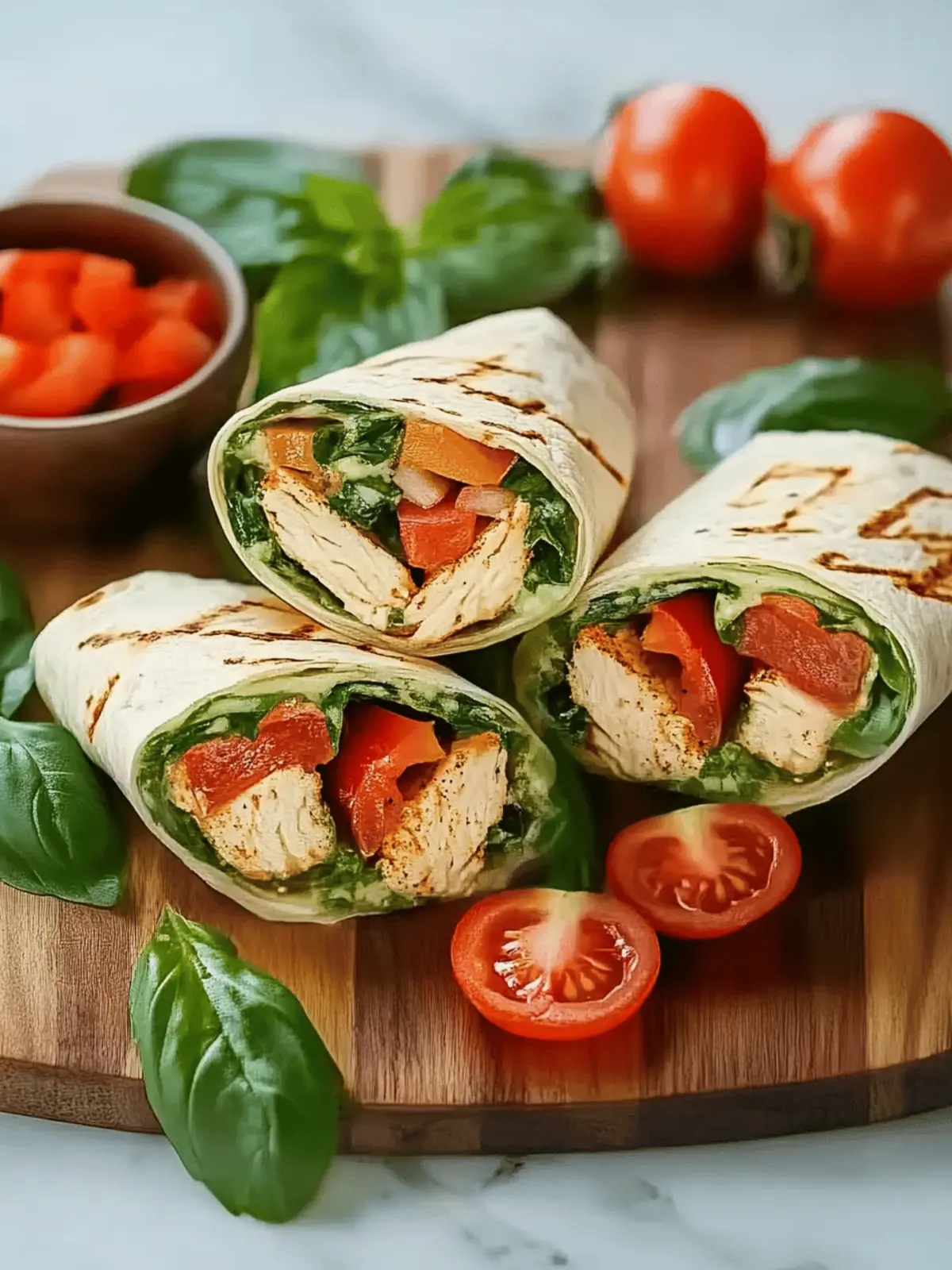 Schnelle Käse-Knoblauch-Hähnchen-Wraps