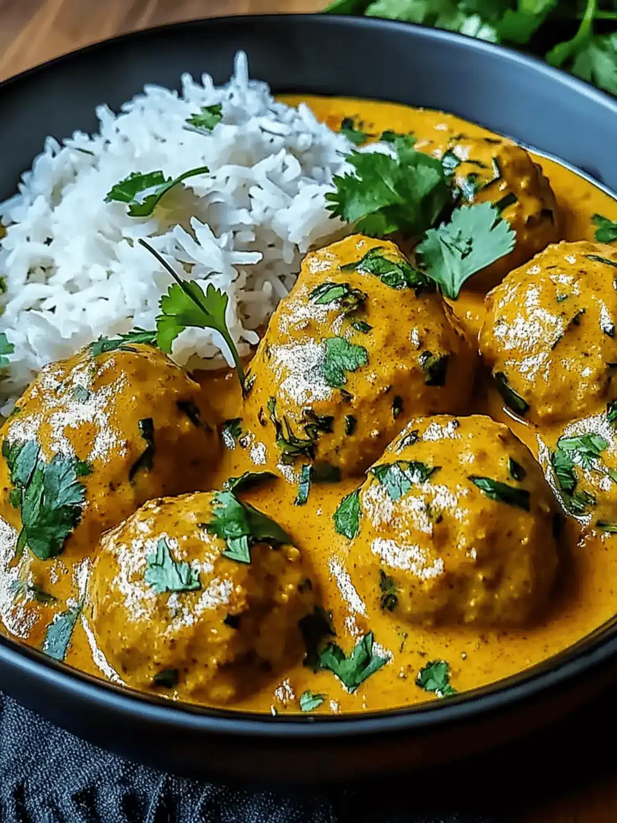 Vegane Linsenknödel in Curry-Sauce