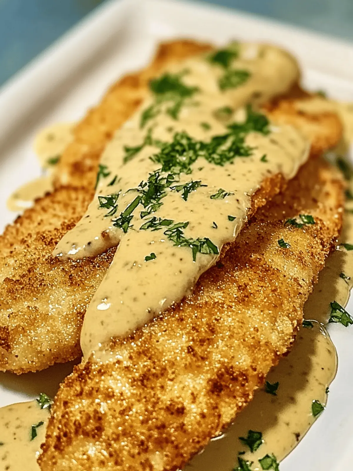 Crispy Parmesan Chicken mit Alfredo-Sauce Rezept 4 Crispy Parmesan Chicken with Alfredo Sauce