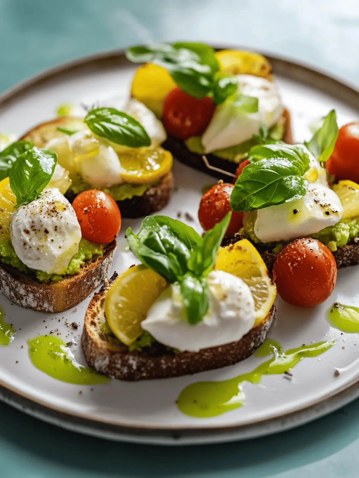 Avocado Burrata Bruschetta für den perfekten Brunch 3 Avocado Burrata Bruschetta