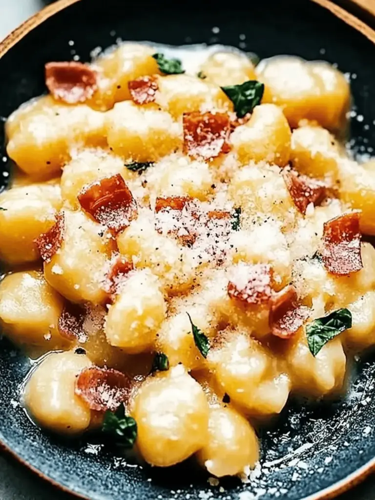 Gnocchi Carbonara ohne Sahne