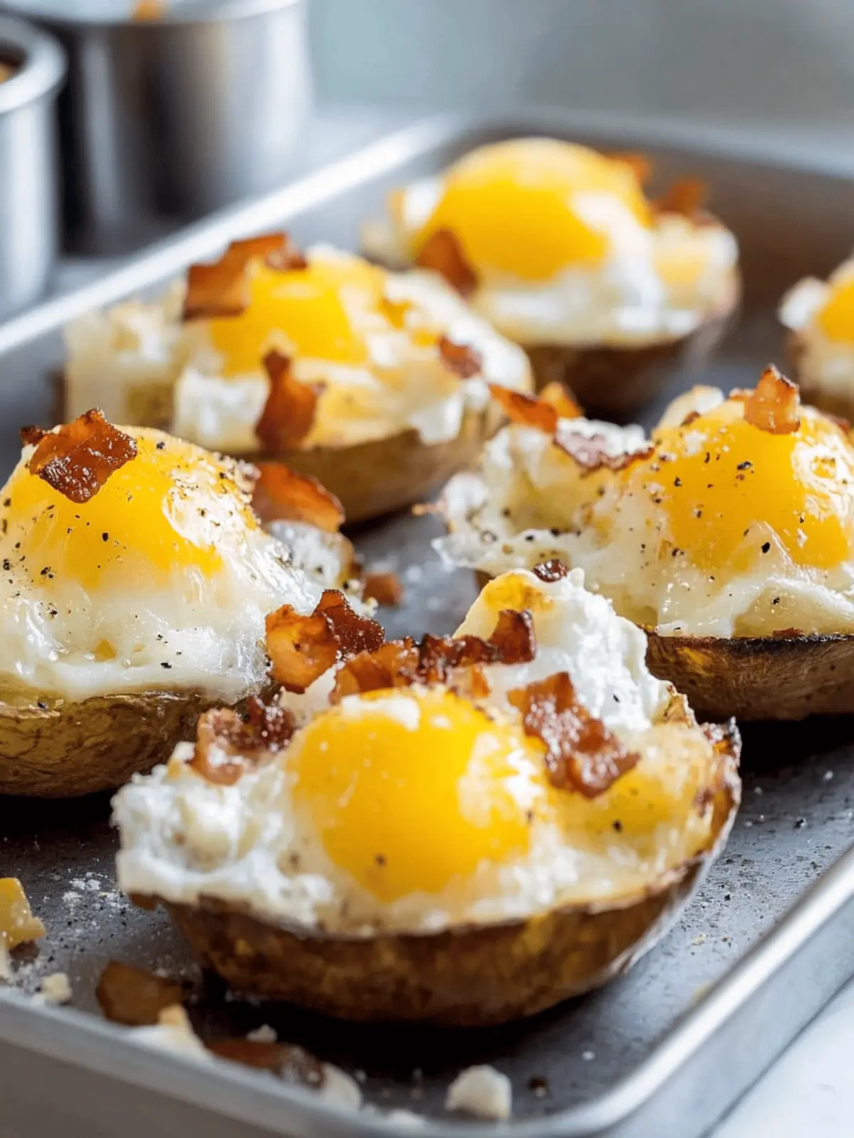 Gefüllte Frühstückskartoffeln