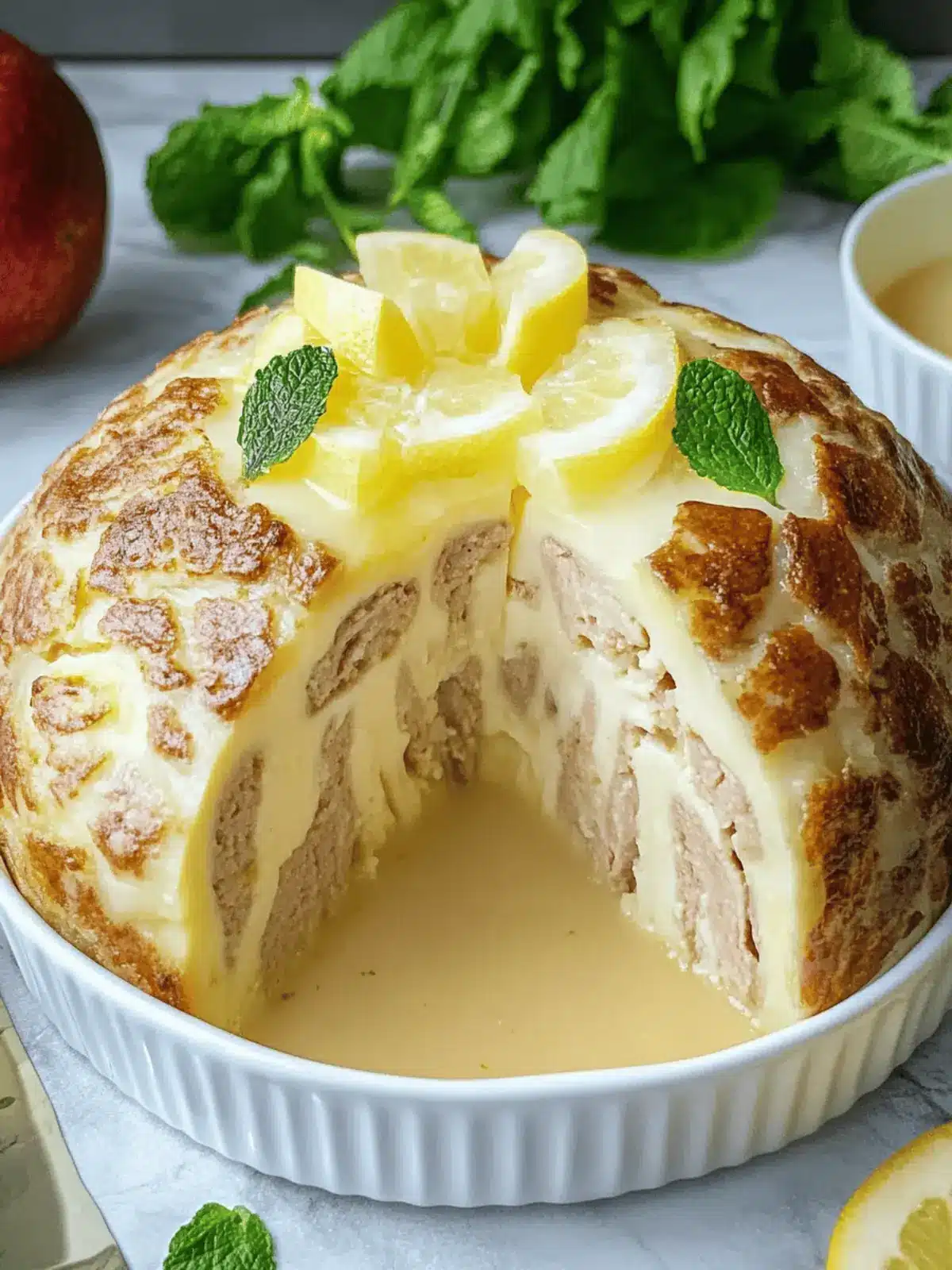 Blumenkohlbombe mit Hackfleisch