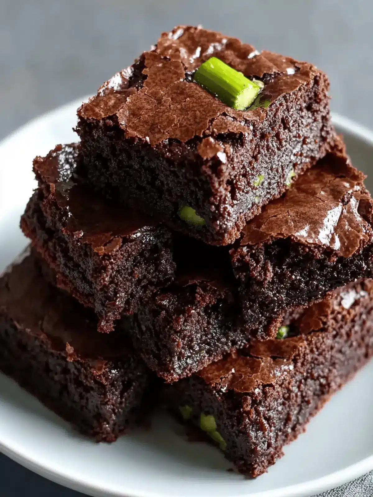Fudgy Zucchini Schokoladenbrownies