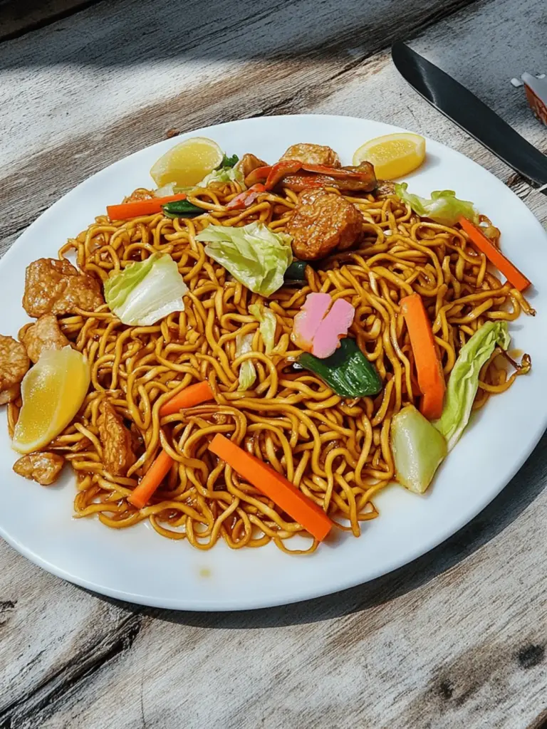 Bratnudeln mit Hähnchen