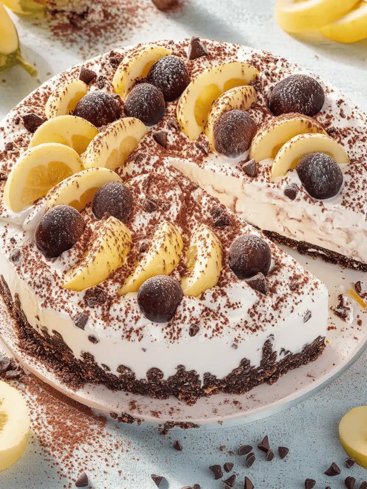 Bananensplitttorte ohne Backen – Vegan und Glutenfrei 5 Bananensplitttorte