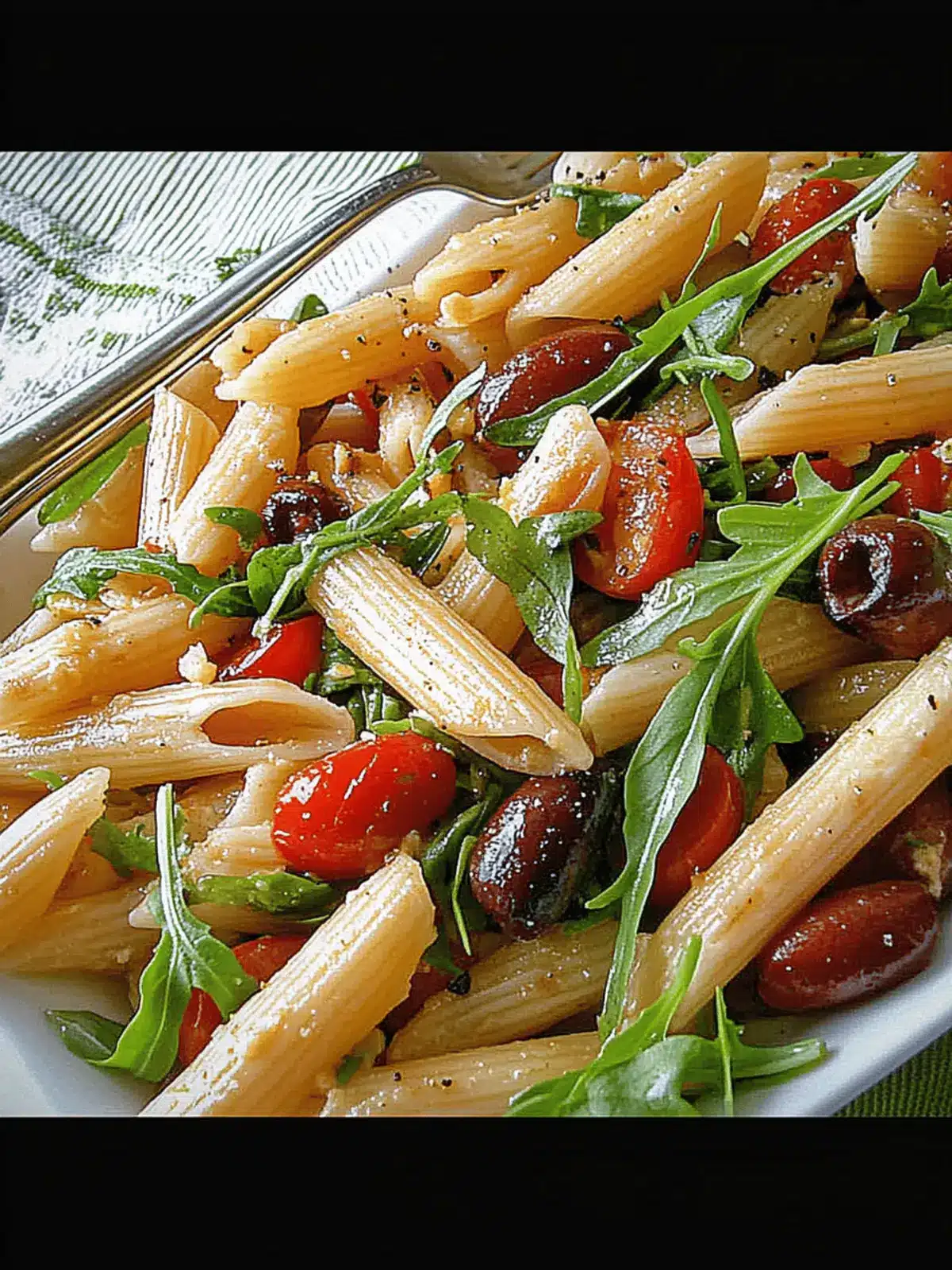 Italienischer Nudelsalat mit Mozzarella und Tomaten lecker