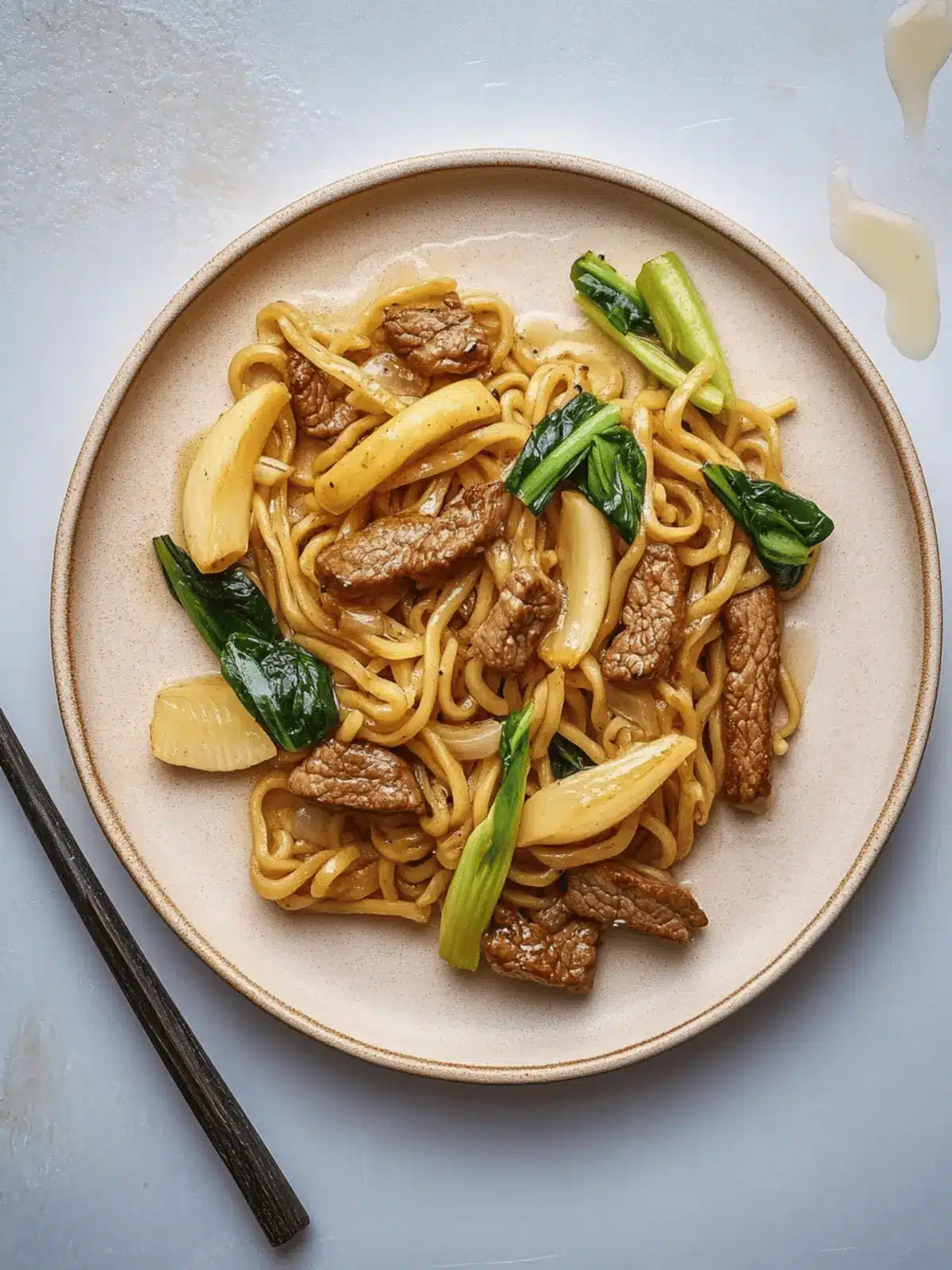 Rindfleisch Udon Pfanne für schnelles Kochen 4 Rindfleisch Udon Pfanne