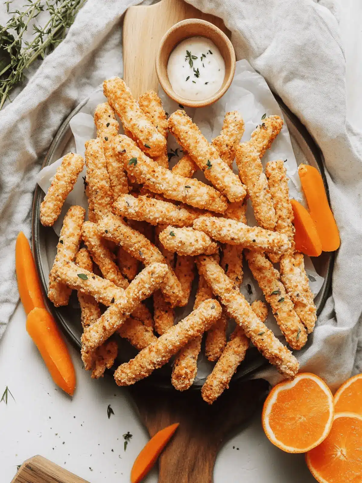 Karotten aus der Heißluftfritteuse