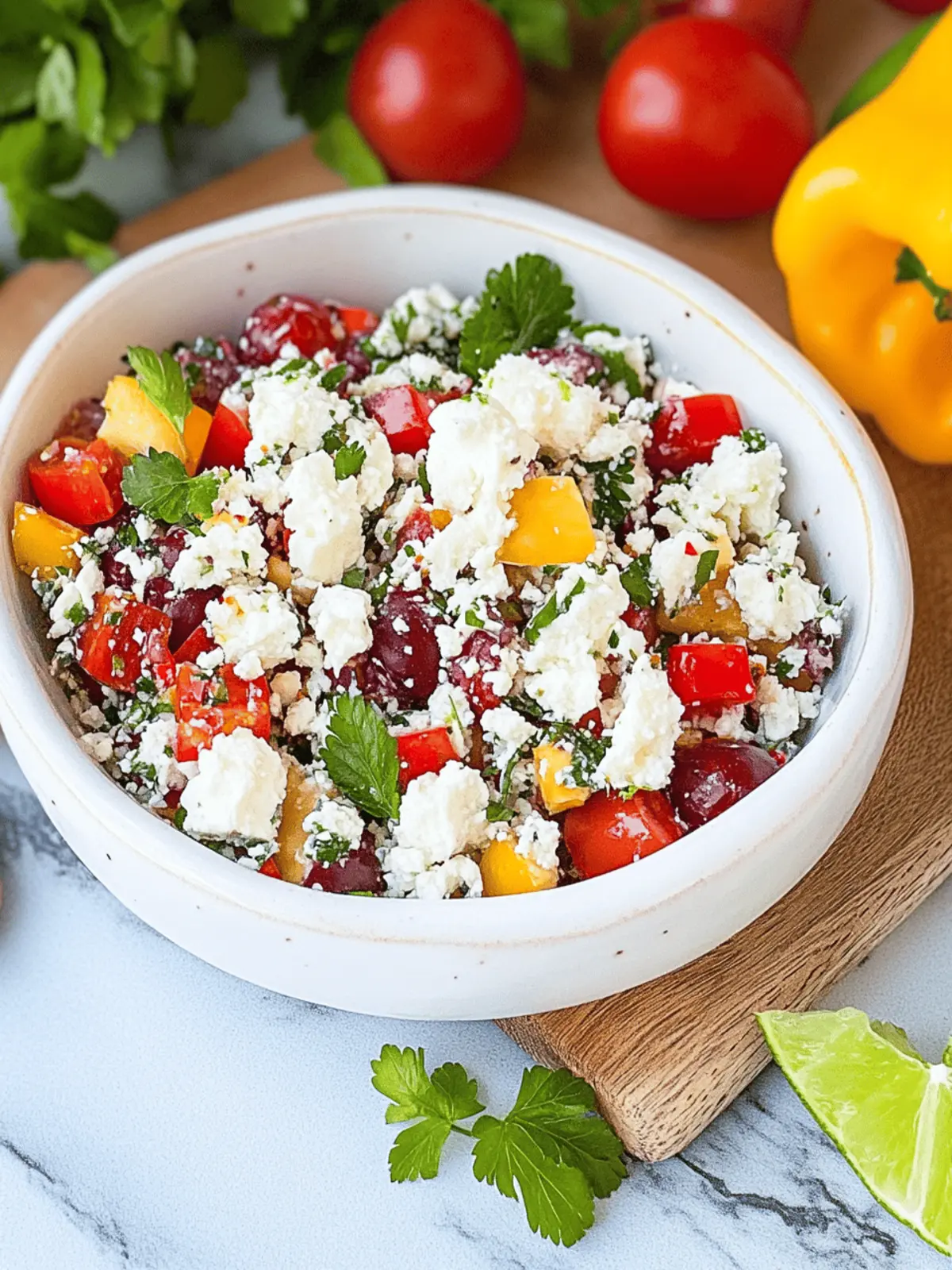 Paprika-Mais-Salat mit Feta & Joghurt-Dressing