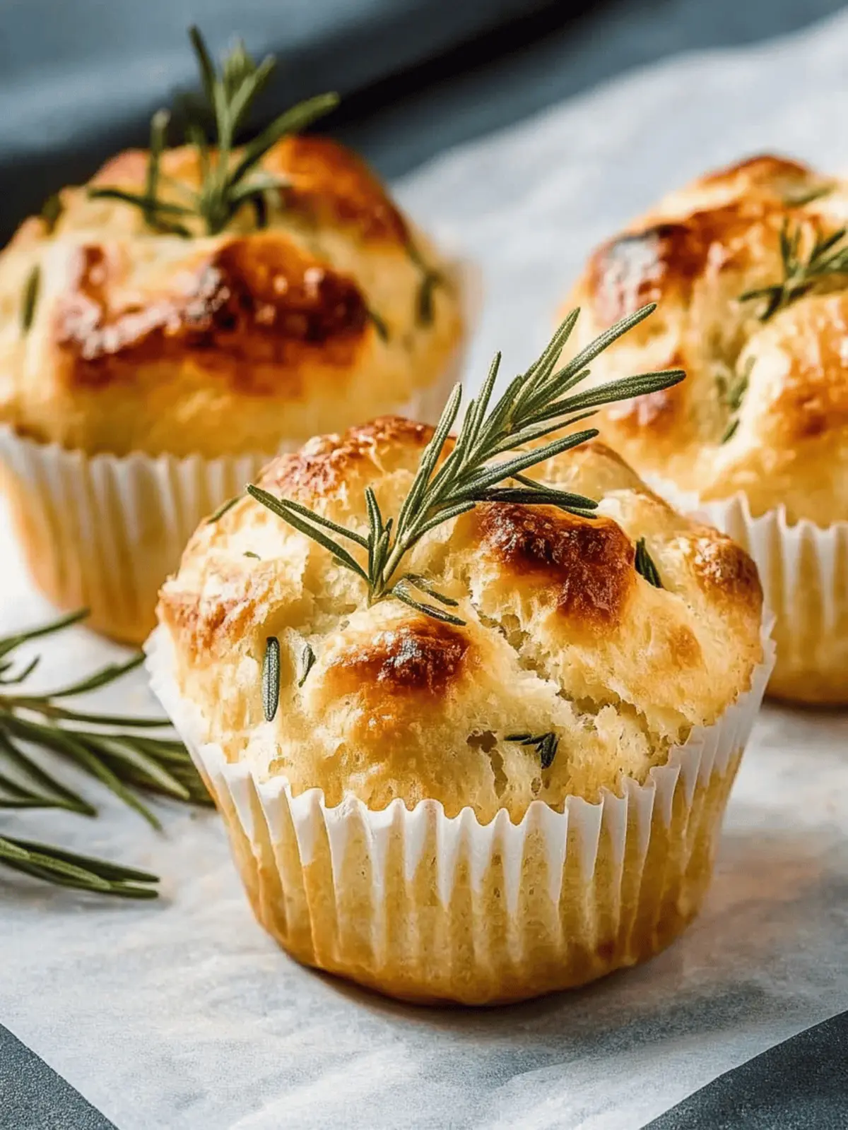 Herzhafte Rosmarin-Käse-Muffins für jeden Anlass 4 Herzhafte Rosmarin-Käse-Muffins