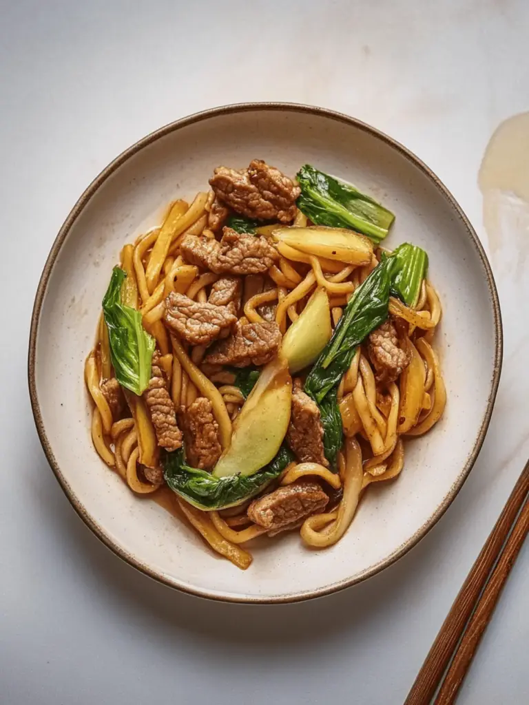 Rindfleisch Udon Pfanne