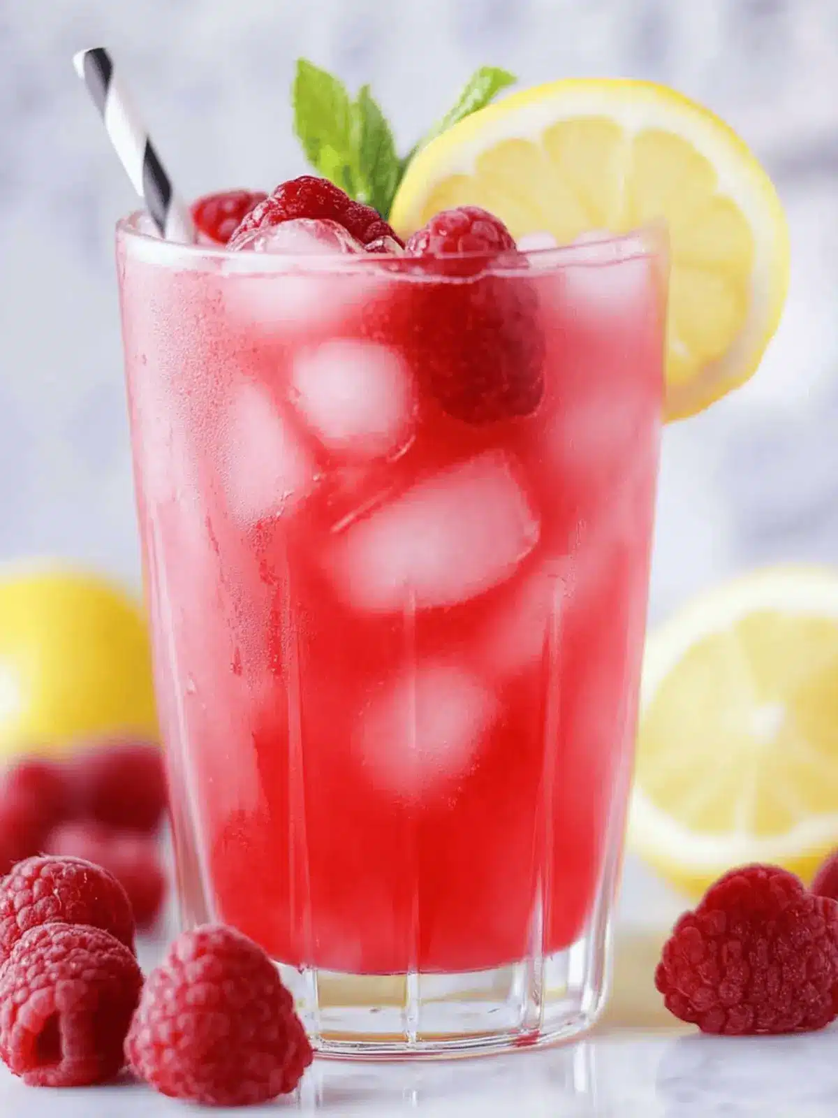 Cupids gespickte Himbeer-Limonade für Feiern 5 Cupids gespickte Himbeer-Limonade