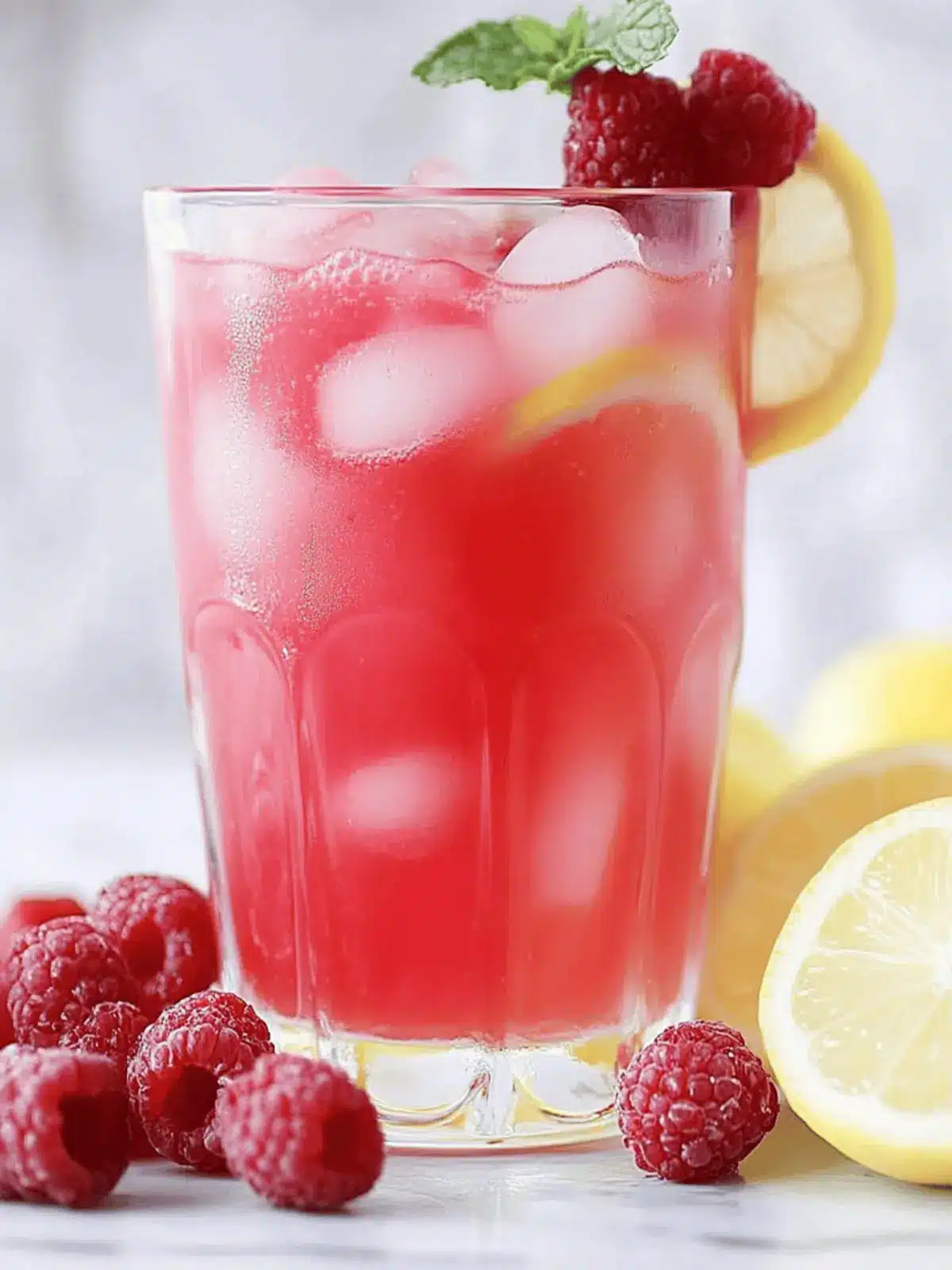 Cupids gespickte Himbeer-Limonade für Feiern 4 Cupids gespickte Himbeer-Limonade