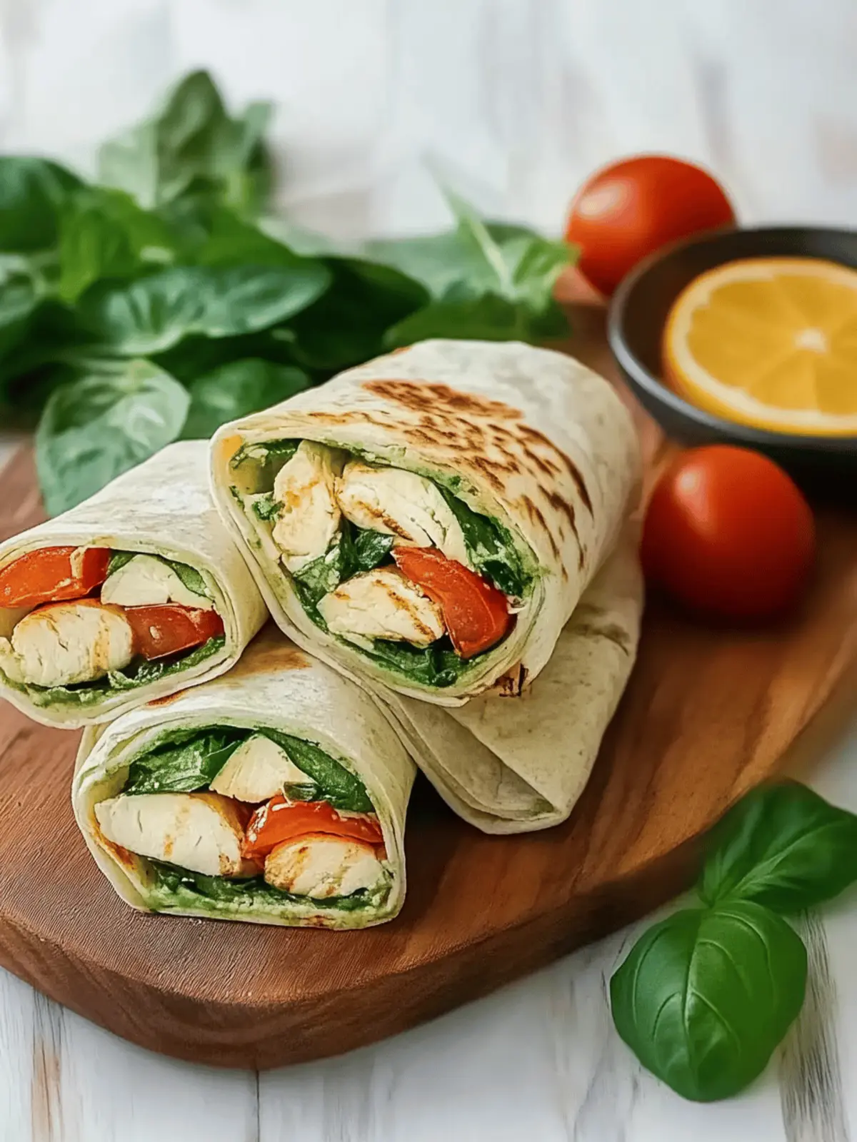 Schnelle Käse-Knoblauch-Hähnchen-Wraps