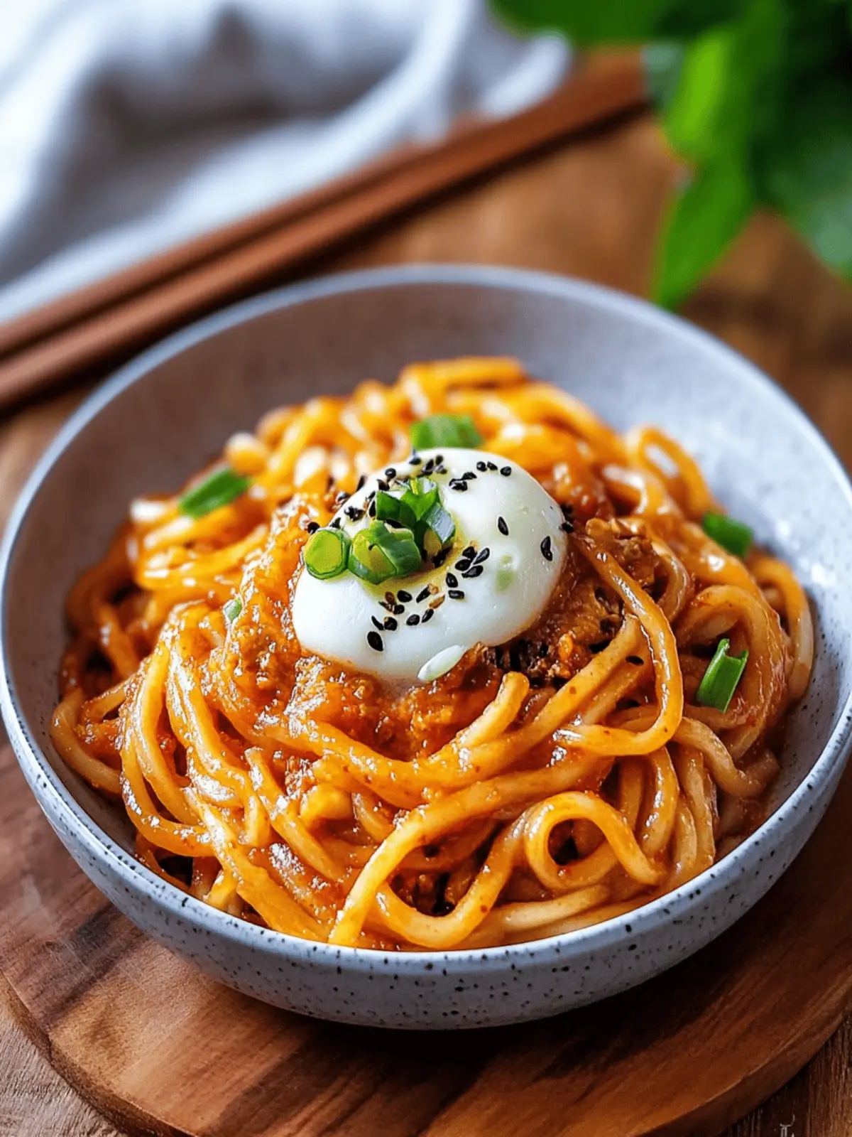 Cremige Kimchi-Udon: Genuss in 20 Minuten 2 Cremige Kimchi-Udon