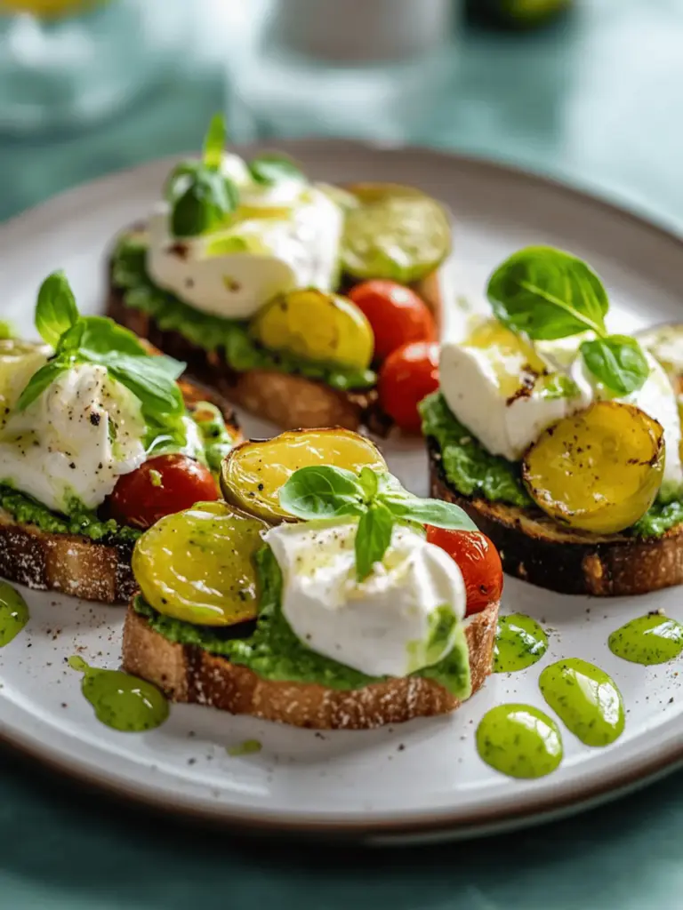 Avocado Burrata Bruschetta