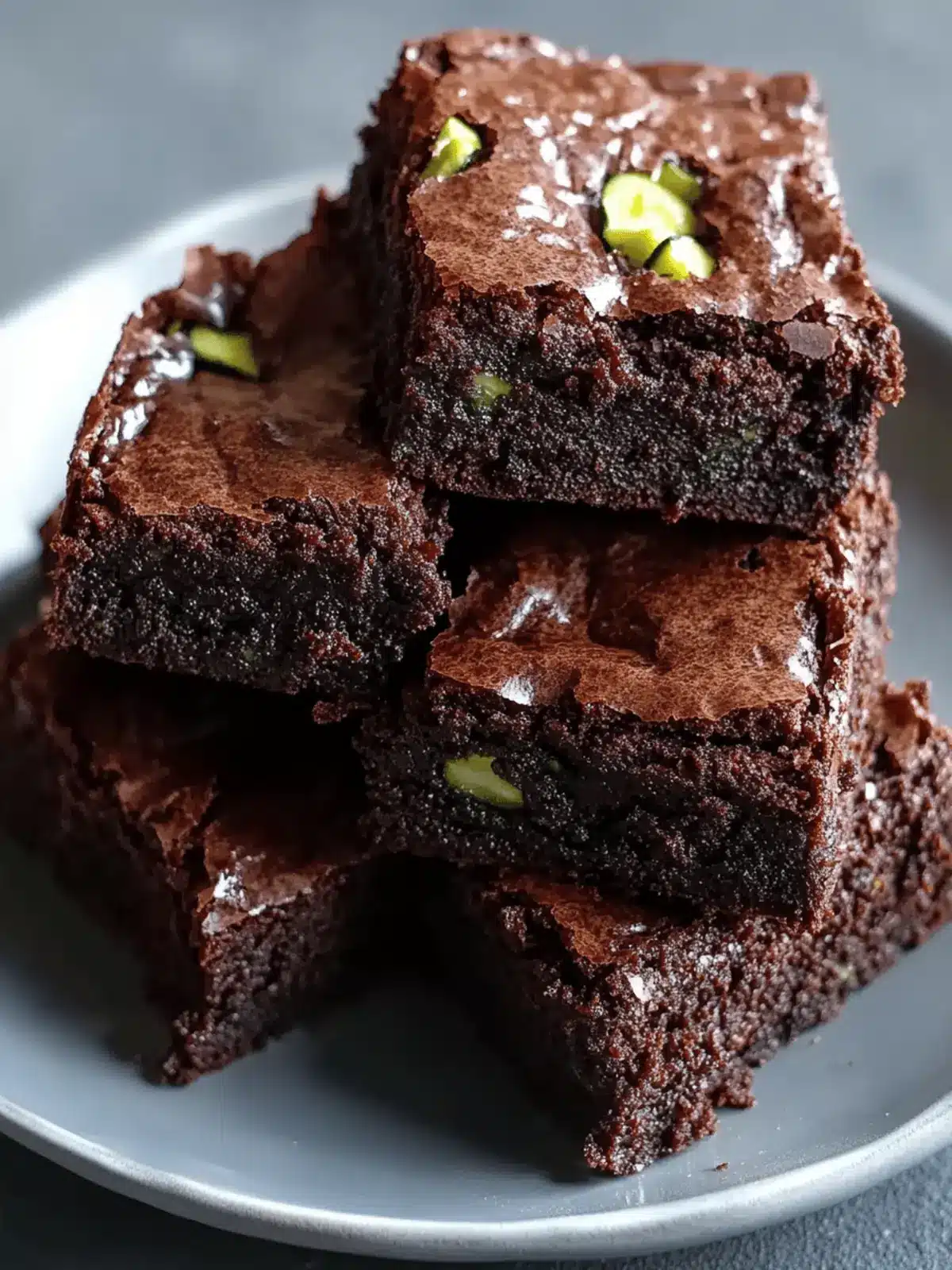 Fudgy Zucchini Schokoladenbrownies