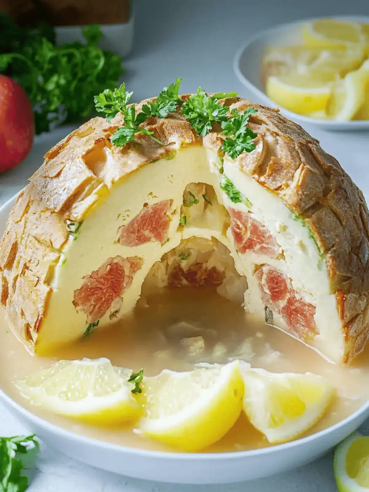 Blumenkohlbombe mit Hackfleisch