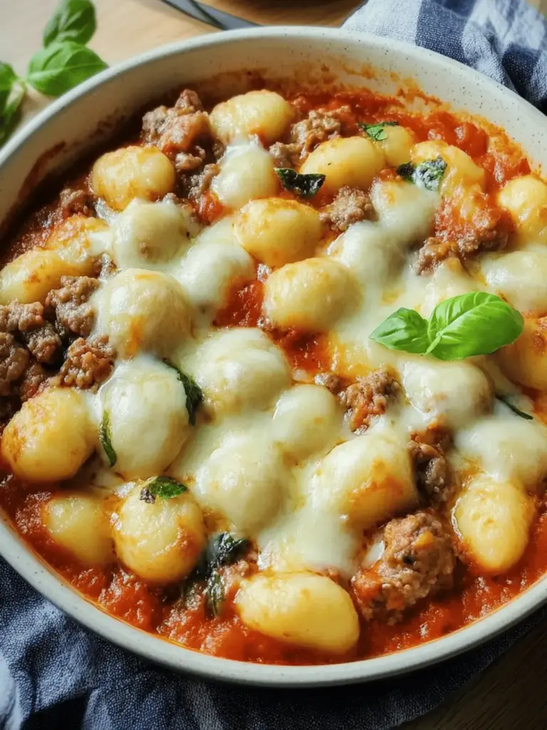 Herzhaft cremiger Gnocchi-Auflauf