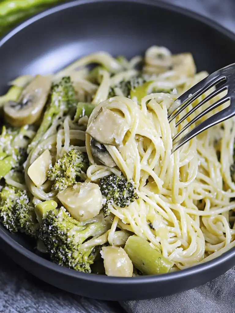 Cremige Hähnchen Brokkoli Pasta