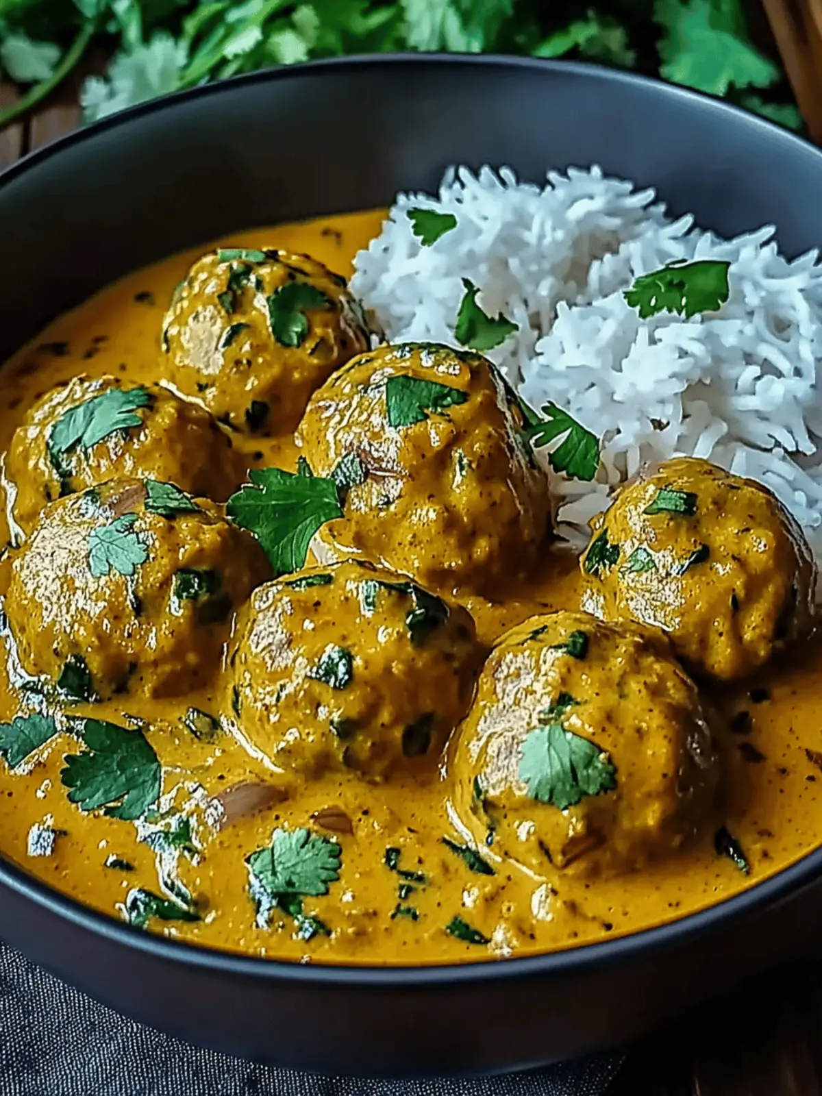 Vegane Linsenknödel in Curry-Sauce