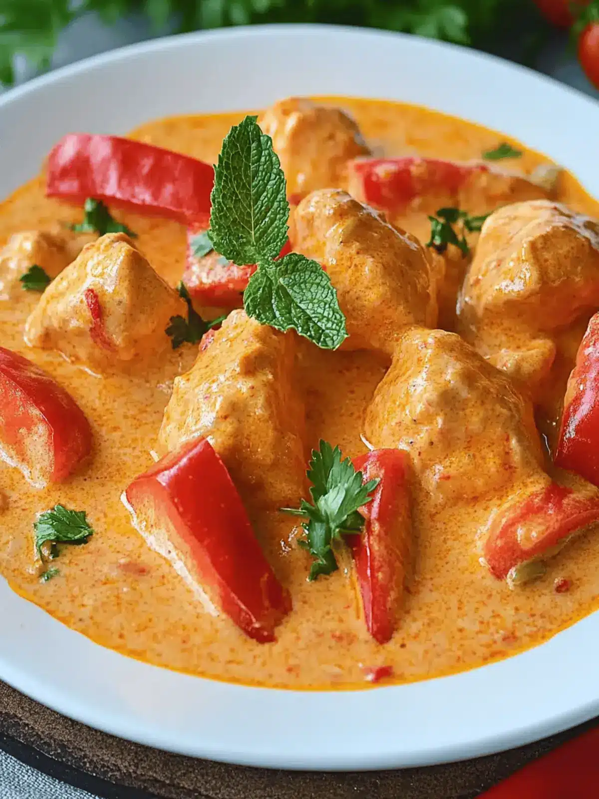 Paprika-Sahne-Hähnchen: Schnelles Familienessen genießen 3 Paprika-Sahne-Hähnchen