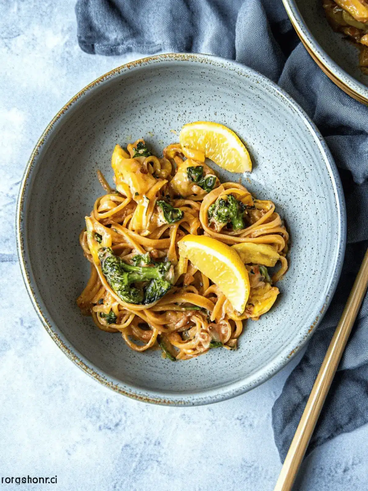 Mie-Nudeln mit Erdnuss-Sauce