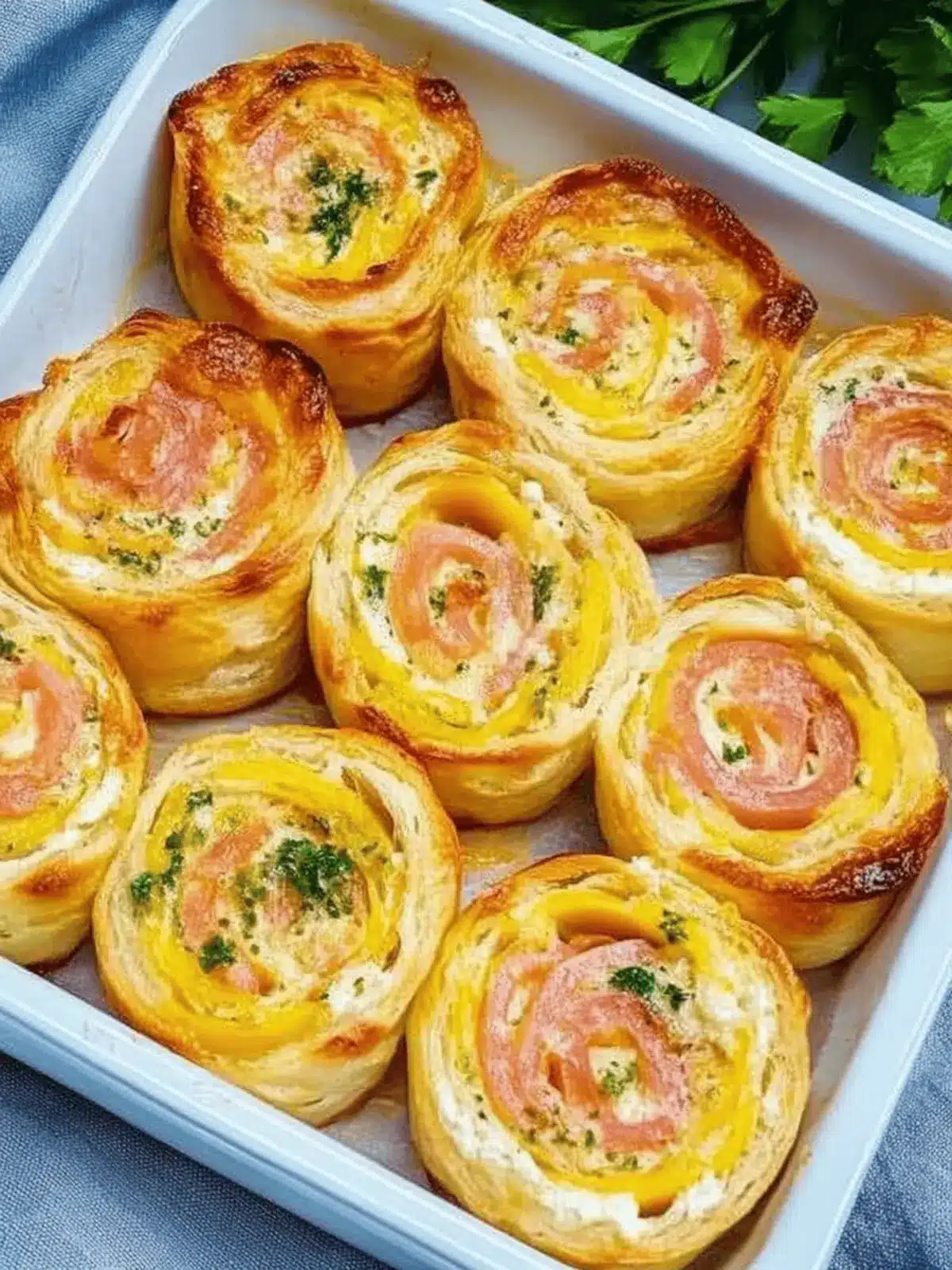 Frühstücksrollen mit Rührei und knusprigem Bacon 3 Frühstücksrollen mit Rührei