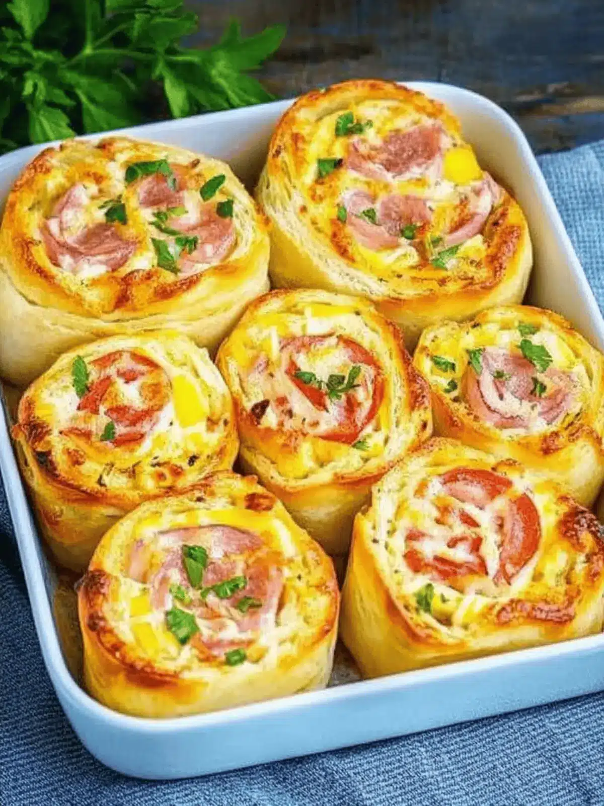 Frühstücksrollen mit Rührei und knusprigem Bacon 2 Frühstücksrollen mit Rührei
