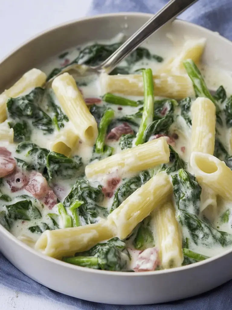 Schmelzkäse Spinat Nudeln