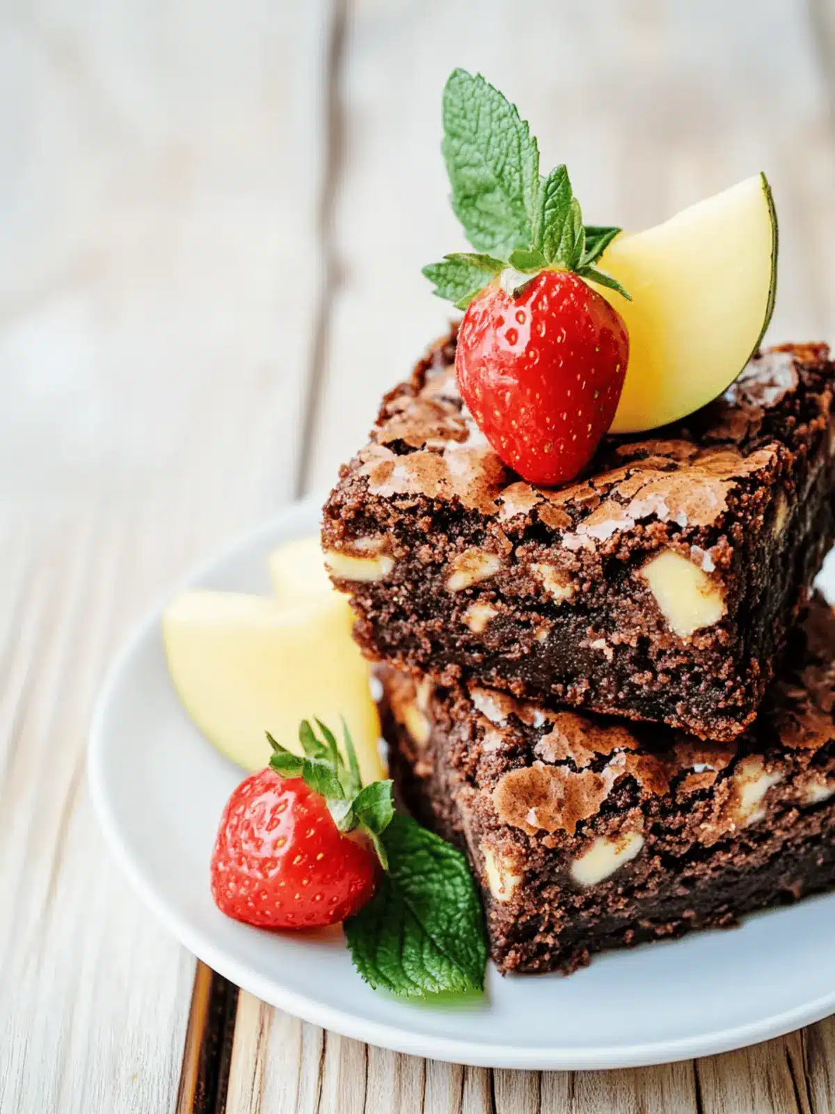 Schokoladen Erdbeer Brownies – Fudgy Genuss für dich 2 Schokoladen Erdbeer Brownies
