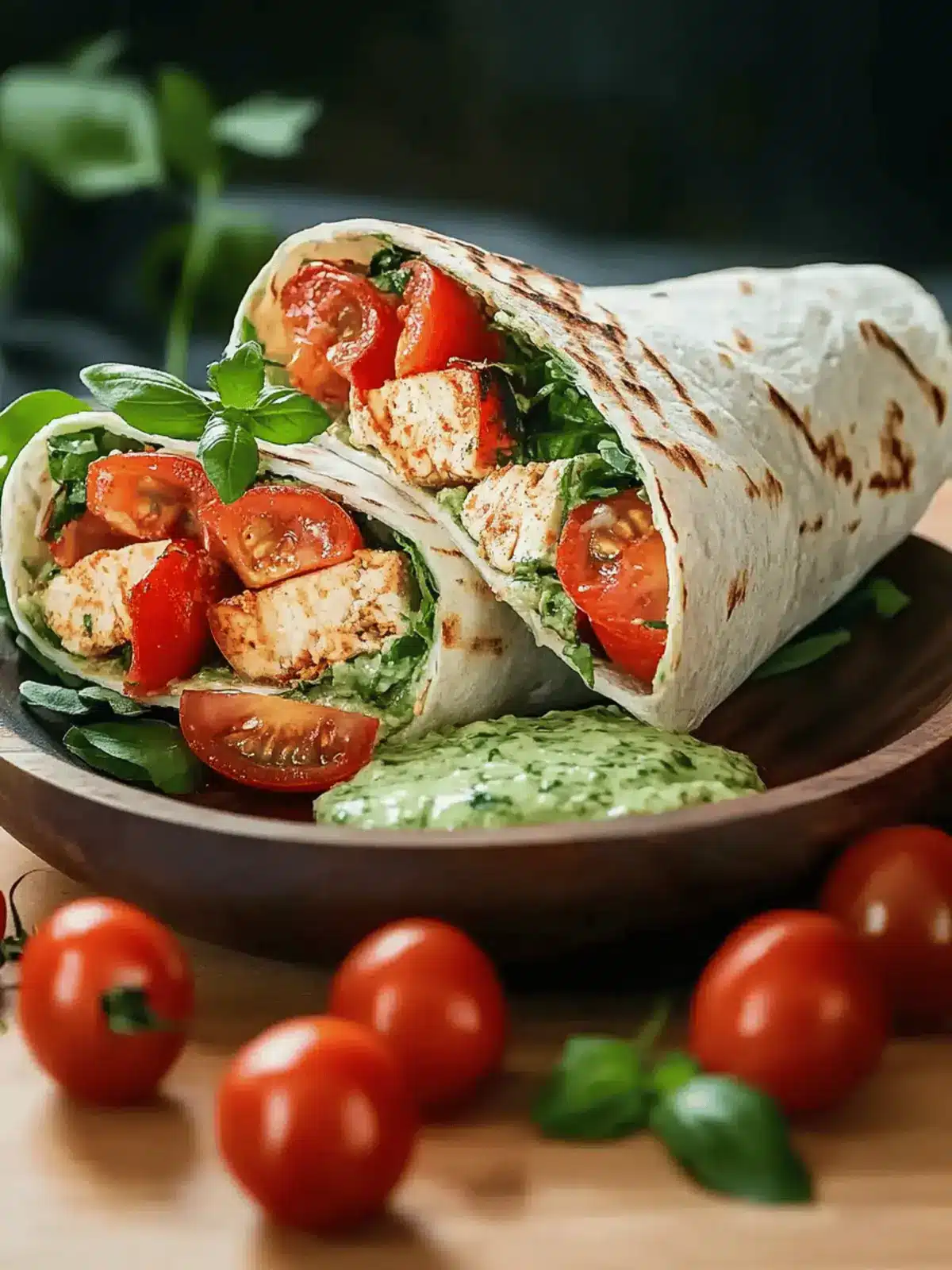 Schnelle Käse-Knoblauch-Hähnchen-Wraps