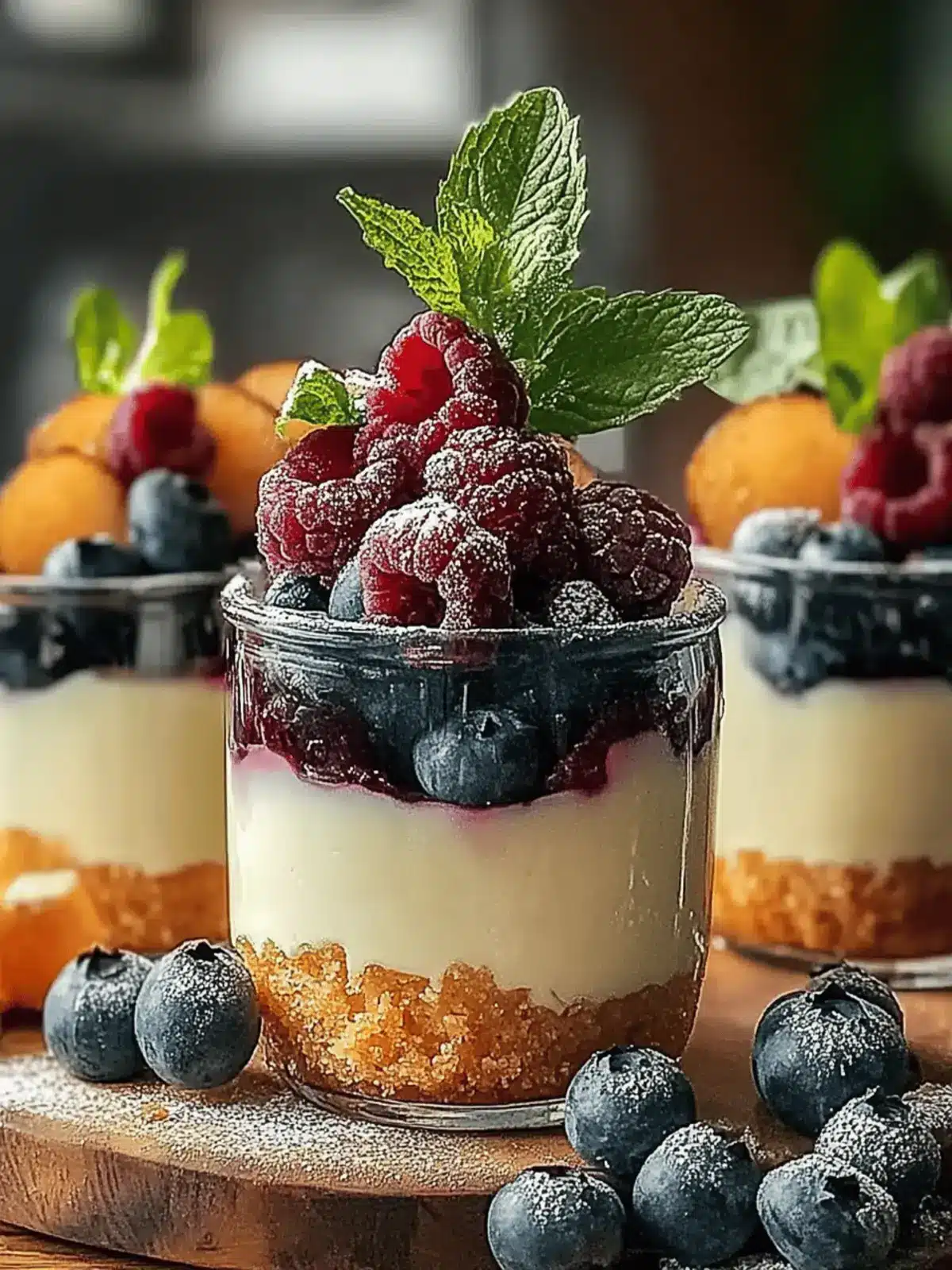 Blaubeer Glück No-Bake Käsekuchen Becher Rezept für den Sommer 4 Blaubeer Glück No-Bake Käsekuchen Becher Rezept