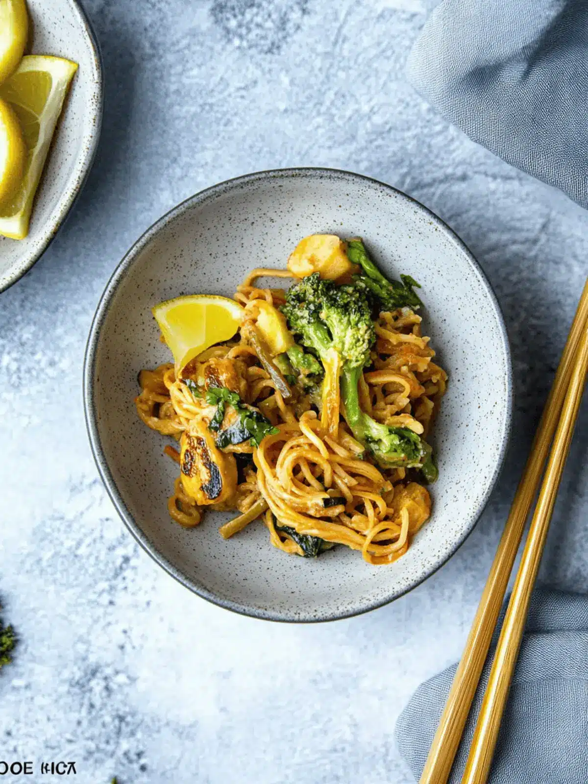 Mie-Nudeln mit Erdnuss-Sauce