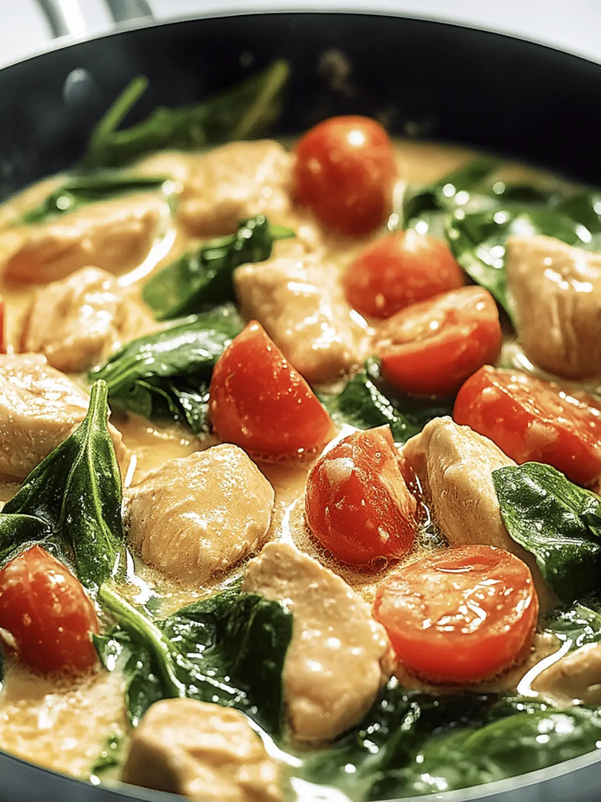 Keto Hähnchen-Spinat-Tomaten-Pfanne ganz schnell genießen 2 Keto Chicken Spinach Tomato Pan
