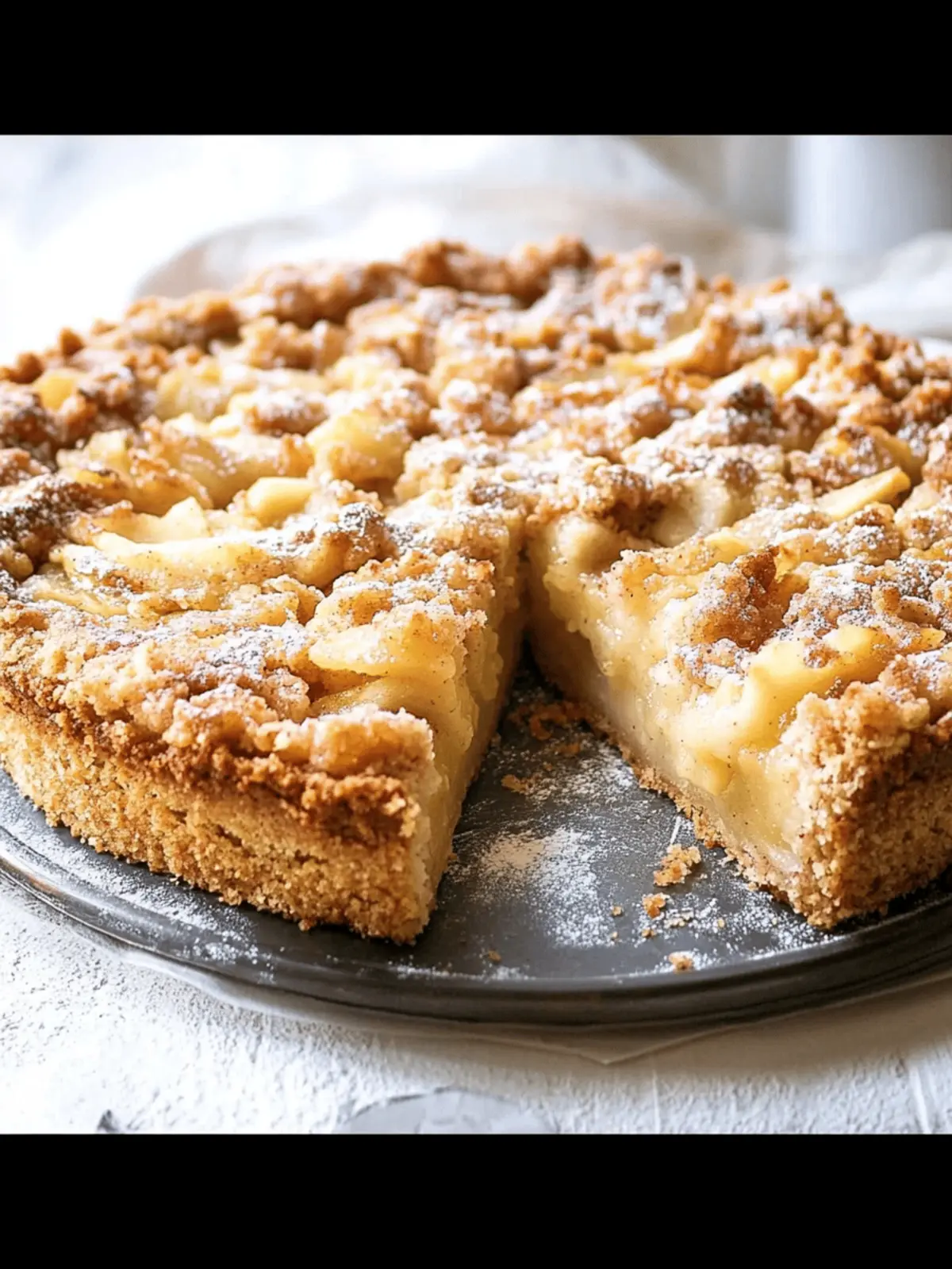 Vegan Apfelkuchen mit Zimtkrümeln für alle 4 Vegan apple pie with cinnamon crumbs