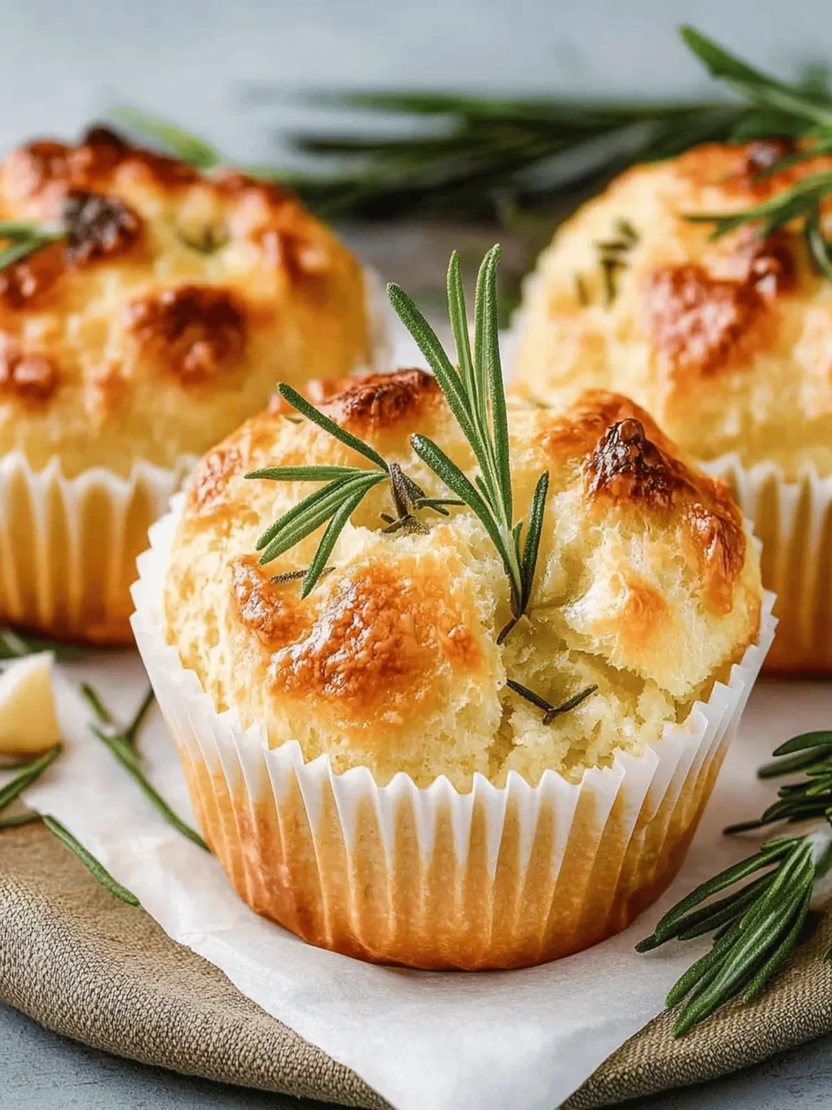 Herzhafte Rosmarin-Käse-Muffins für jeden Anlass 3 Herzhafte Rosmarin-Käse-Muffins
