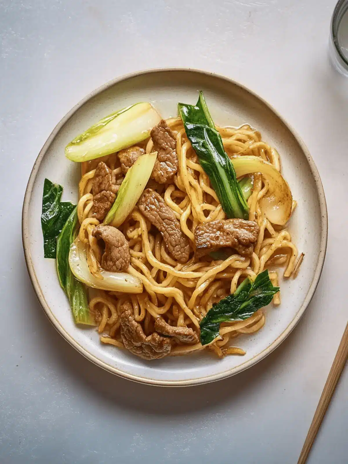 Rindfleisch Udon Pfanne für schnelles Kochen 2 Rindfleisch Udon Pfanne